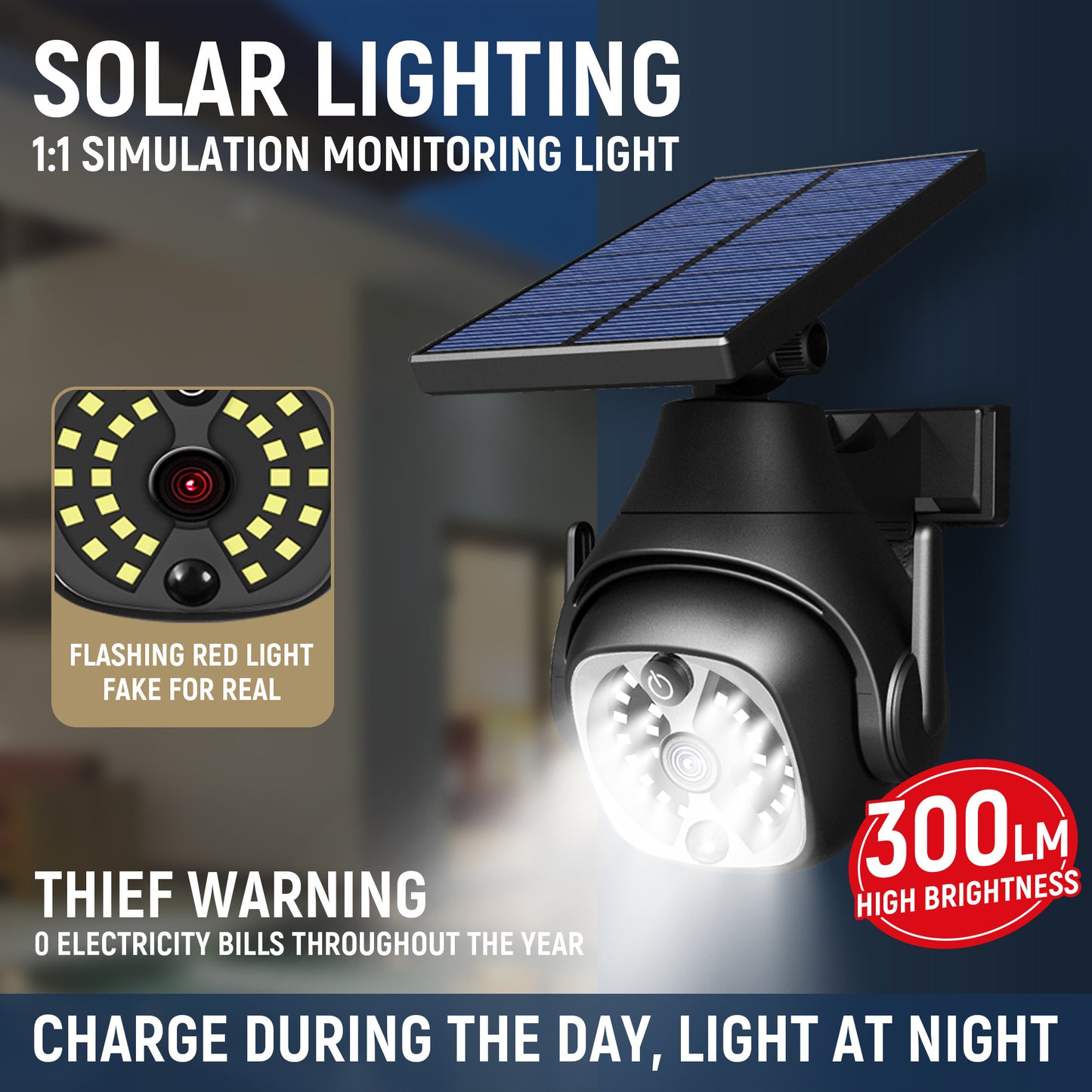 Solar Powered Outdoor Courtyard Lights