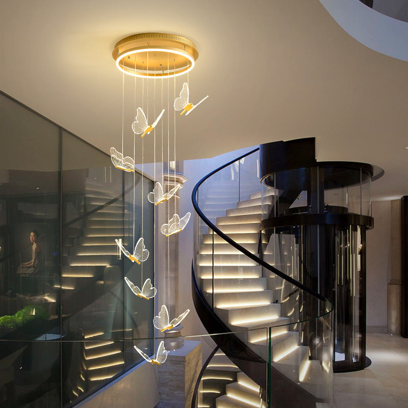 Loft Style Revolving Duplex Chandelier