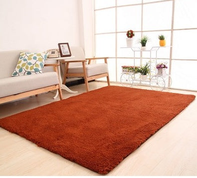 Soft White Plush Living Room Rug Carpet