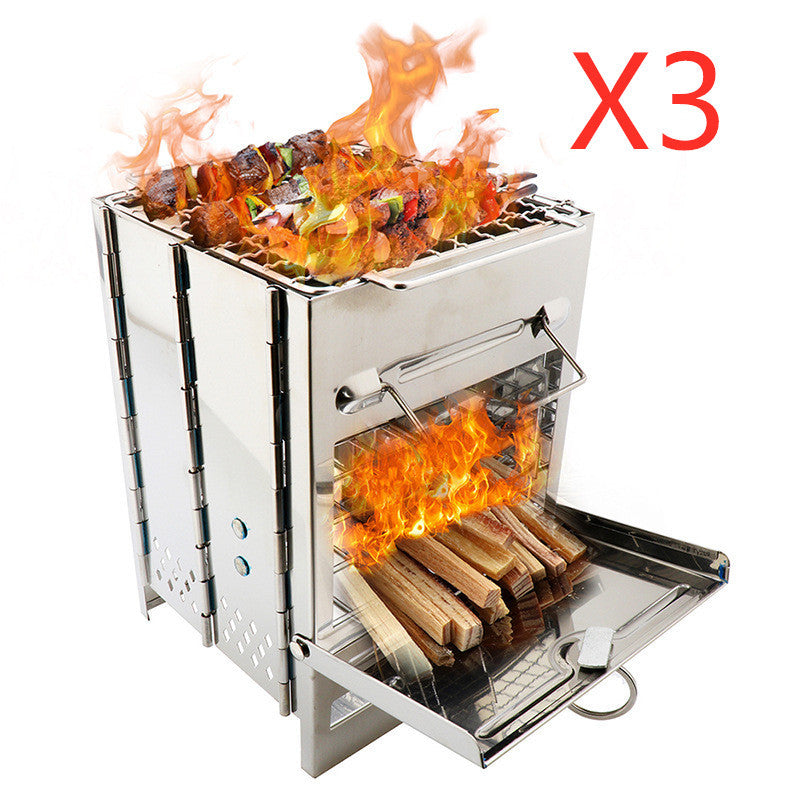 Lightweight Adjustable Folding Camping Wood Stove