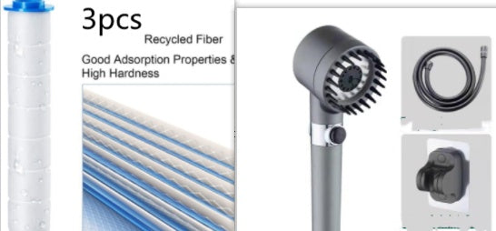 3-Modes High-Pressure Shower Head