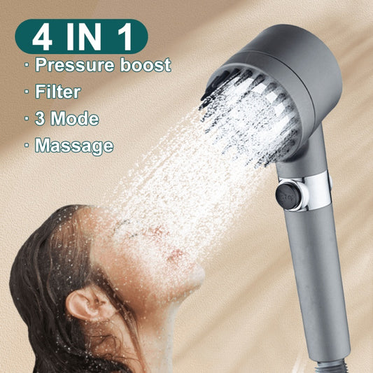 3-Modes High-Pressure Shower Head