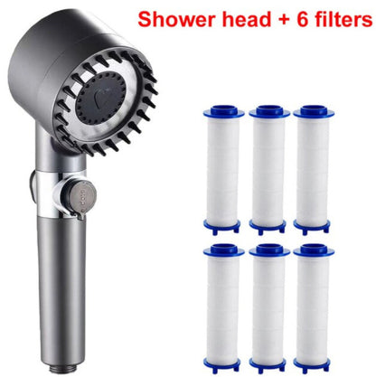 3-Modes High-Pressure Shower Head